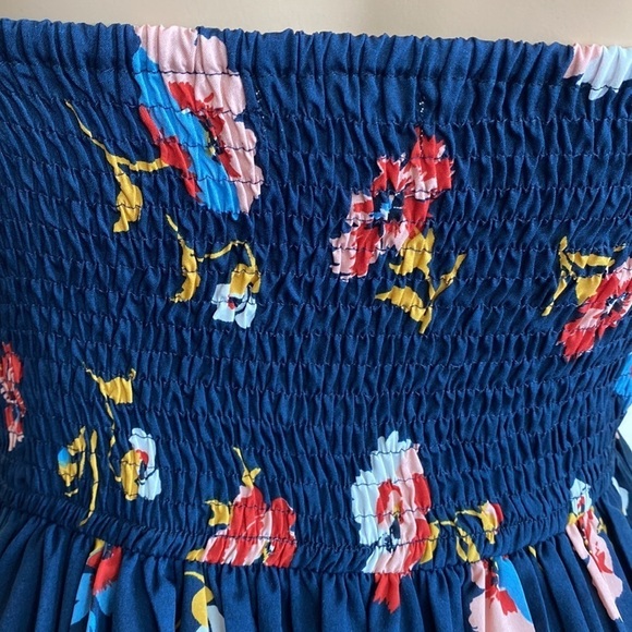 Band of gypsies - summer blue dress with flowers design - size medium - Picture 7 of 16